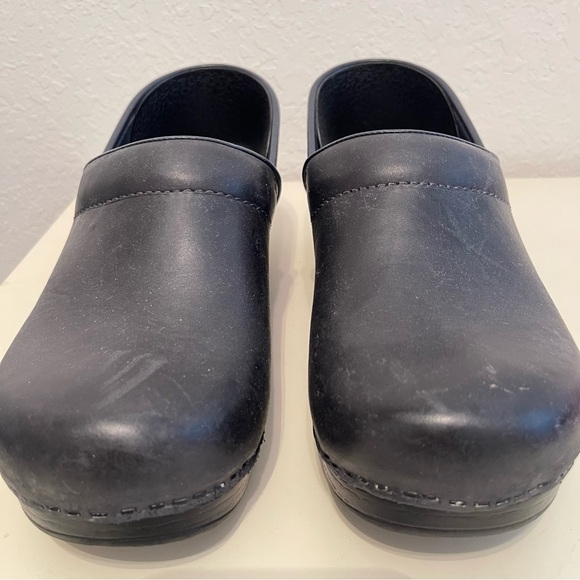 Dankso Clogs Shoes Black Leather Size 40 - Picture 3 of 11